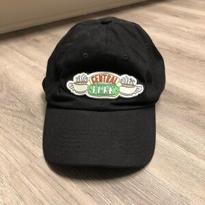 Friends Central Perk Coffee Shop Black Embroidered Logo Baseball Hat Cap